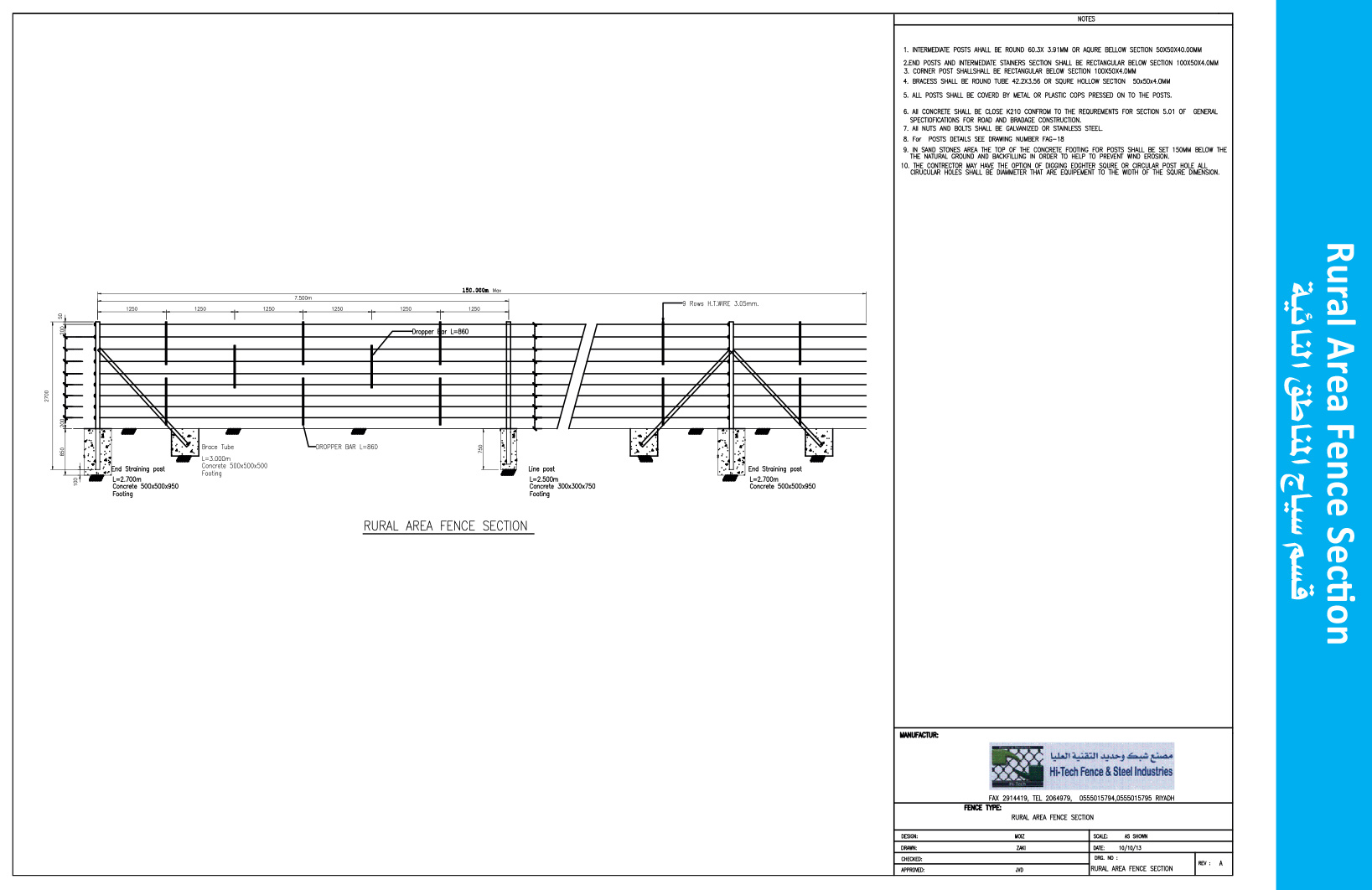 Rural Area Fence Section